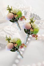 Load image into Gallery viewer, TXV Mart Wedding Boutonniere For Men | Groom Boutonniere | Pink Ranunculus White Hydrangea Boutonniere | Rustic Boutonniere-TXV Mart