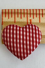 Load image into Gallery viewer, TXV Mart Fabric Heart Appliques | Appliques for DIY | Rustic Country Style set of 40pcs | Red & White Gingham Hearts for Sewing and Crafts-Craft Supplies-TXV Mart