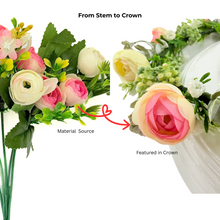 Load image into Gallery viewer, Ranunculus Mixed Bush | Silk Blush & Purple Flowers | Faux Stems for Wedding Bouquets & Home Decor-Craft Supplies-TXV Mart