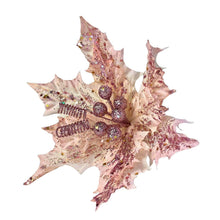 Load image into Gallery viewer, 7.5'' Diamond Poinsettia Pick | Glitter Artificial Flower | Christmas Tree Decor, Wreath Accent, Holiday Centerpiece-TXV Mart