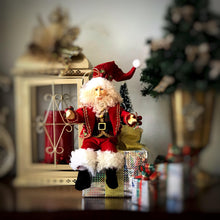 Load image into Gallery viewer, Mini Santa | Red Velvet Holiday Decor | Classic Santa Figurine for Tree or Shelf Display-TXV Mart