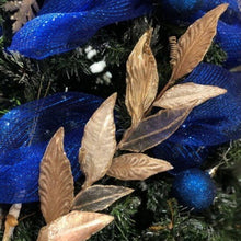 Load image into Gallery viewer, 21" Leaves Spray | Glitter Leaf Stem | Elegant Picks for Holiday Wreaths & Trees-TXV Mart