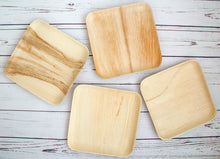Load image into Gallery viewer, TXV Mart Disposable Palm Leaf Plates Square 10 Inch 25 Pack 100% Natural, Biodegradable and Compostable, Heavy Duty, Party, Weddings, Picnic, Holidays-disposal dinnerware-TXV Mart