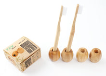 Load image into Gallery viewer, TXV Mart | Bamboo Toothbrush Holder Biodegradable, Compostable, Multifunctional Holder for Razor, Makeup Brushes, Toothbrush (Pack of 4)-TXV Mart