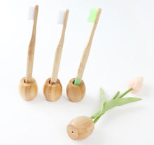 Load image into Gallery viewer, TXV Mart | Bamboo Toothbrush Holder Biodegradable, Compostable, Multifunctional Holder for Razor, Makeup Brushes, Toothbrush (Pack of 4)-TXV Mart