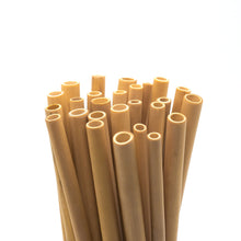 Load image into Gallery viewer, TXV Mart Disposable Reusable Bamboo Drinking Straws 100 pcs, BPA Free, Eco-Friendly 100% Natural, Biodegradable, and Compostable, Heavy Duty, Party, Weddings, Picnics, Holidays-TXV Mart