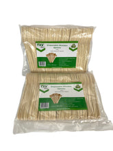 Load image into Gallery viewer, TXV Mart Wooden Disposable Spoons, 100pcs, 6in Biodegradable Spoons, Compostable Spoons, Wooden Craft Spoons, Dessert Spoons, Wooden Spoon Samples, Party, Cake Spoons Chocolate Stirrers-disposal dinnerware-TXV Mart