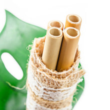 Load image into Gallery viewer, TXV Mart Disposable Reusable Bamboo Drinking Straws 100 pcs, BPA Free, Eco-Friendly 100% Natural, Biodegradable, and Compostable, Heavy Duty, Party, Weddings, Picnics, Holidays-TXV Mart