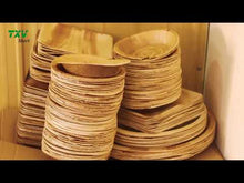 Load and play video in Gallery viewer, TXV Mart Disposable Palm Leaf Plates Square 10 Inch 25 Pack 100% Natural, Biodegradable and Compostable, Heavy Duty, Party, Weddings, Picnic, Holidays