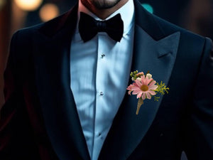 TXV Mart Classic Pink Daisy Boutonniere | Rustic Wedding Flowers | Groom & Groomsmen | Realistic Daisy Boutonniere | Rustic Charm |-TXV Mart