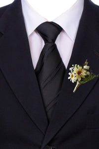TXV Mart Elegant Cream Daisy Boutonniere | Rustic Wedding Accessory | Groom & Groomsmen | Handmade Daisy Boutonniere-TXV Mart
