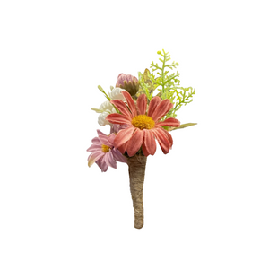Rustic Daisy Boutonniere – Assorted Colors-Boutonniere-TXV Mart