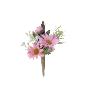 Rustic Daisy Boutonniere – Assorted Colors-Boutonniere-TXV Mart