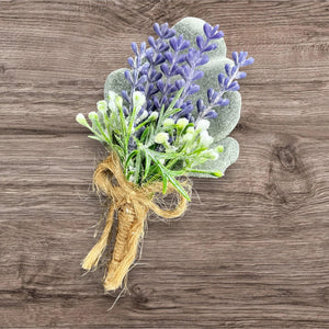 TXV Mart Lavender Boutonniere | Rustic Wedding | Groom or Groomsmen Boutonniere | Country Wedding | Elegant Wedding | Prom Special Occasion-TXV Mart