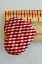 Load image into Gallery viewer, TXV Mart Fabric Heart Appliques | Appliques for DIY | Rustic Country Style set of 40pcs | Red &amp; White Gingham Hearts for Sewing and Crafts-TXV Mart
