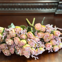 Load image into Gallery viewer, Rose Bunch | Blush Pink or Peach Artificial Floral Spray for DIY Arrangements &amp; Home Decor-Craft Supplies-TXV Mart
