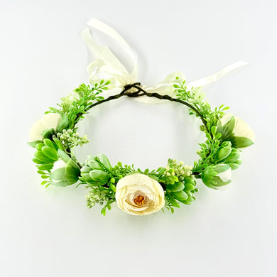 Greenery Flower Crown | Rustic Botanical Floral Headpiece for Girls & Women-Crown-TXV Mart