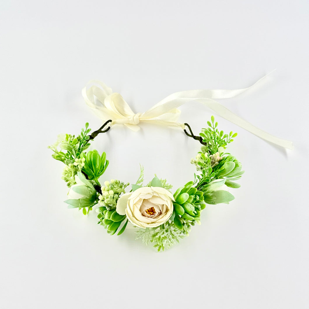 Greenery Flower Crown | Rustic Botanical Floral Headpiece for Girls & Women-Crown-TXV Mart