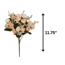 Load image into Gallery viewer, Rose Bunch | Blush Pink or Peach Artificial Floral Spray for DIY Arrangements &amp; Home Decor-Craft Supplies-TXV Mart
