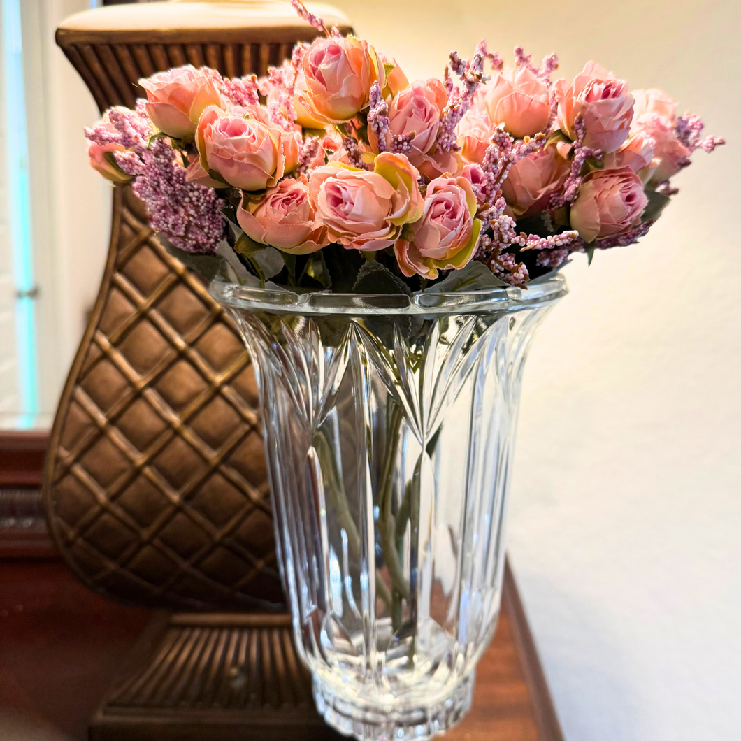 Rose Bunch | Blush Pink or Peach Artificial Floral Spray for DIY Arrangements & Home Decor-Craft Supplies-TXV Mart