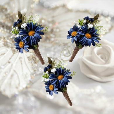 Rustic Daisy Boutonniere – Assorted Colors-Boutonniere-TXV Mart
