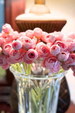 10pcs Faux Silk Ranunculus | DIY Flower Arrangement-TXV Mart