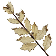 Load image into Gallery viewer, 33&quot; Leaves Spray | Gold Glitter Christmas Stem | Holiday Decor for Wreaths, Trees &amp; Arrangements-TXV Mart
