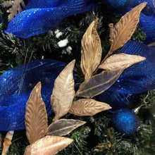 Load image into Gallery viewer, 21&quot; Leaves Spray | Glitter Leaf Stem | Elegant Picks for Holiday Wreaths &amp; Trees-TXV Mart
