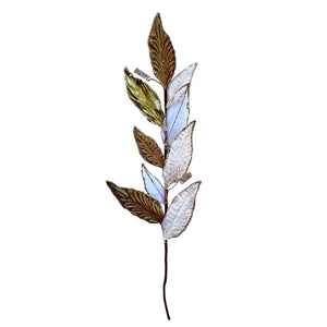21" Leaves Spray | Glitter Leaf Stem | Elegant Picks for Holiday Wreaths & Trees-TXV Mart