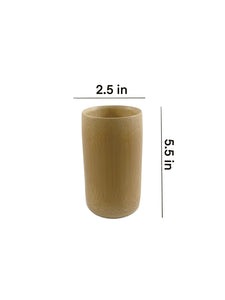 TXV Mart | Disposable or Reusable Natural Bamboo Wood Drinking Cup 12 oz | Wooden Tea Cup Coffee Mug Wine Mug, 4 Pack-disposal dinnerware-TXV Mart