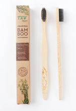 Load image into Gallery viewer, TXV Mart | Eco-friendly Natural Charcoal Bamboo Toothbrush | BPA Free Biodegradable Handle (Pack of 10 individual boxes)-TXV Mart
