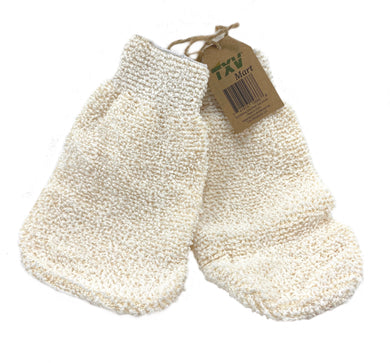 TXV Mart | Natural Exfoliating Sisal Body Bath Gloves Sponge Scrubber Deeply Clean Remove Dead Skin, Bathroom, Shower, Spa - 1 Pair-TXV Mart