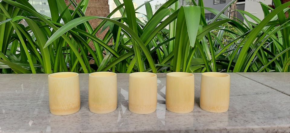 TXV Mart - Eco-friendly Disposal or Reusable Party Bamboo Cups 12oz